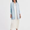 Apparel * | White + Warren Cotton Long Open Cardigan Water