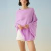 Apparel * | White + Warren Cashmere Two Way Angled Topper Bright Mauve