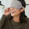 Apparel * | White + Warren Cashmere Eye Mask Grey Heather