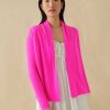 Apparel * | White + Warren Essential Cashmere Mini Trapeze Electric Fuchsia