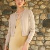 Apparel * | White + Warren Best-Sellers Silk Cashmere Button Cardigan Sand