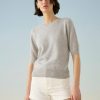 Apparel * | White + Warren Essential Cashmere Tee Celebration Shop Misty Grey Heather