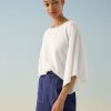 Apparel * | White + Warren Celebration Shop Cashmere Draped Top Soft White