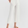 Apparel * | White + Warren Cashmere Cropped Wide Leg Pant Soft White