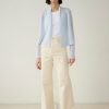 Apparel * | White + Warren Essential Cashmere Cropped Trapeze Hydrangea