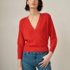 Apparel * | White + Warren Cotton Silk Ribbed Ballet Top Best-Sellers Red Flame