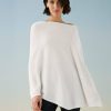 Apparel * | White + Warren Cashmere Two Way Angled Topper Celebration Shop Soft White