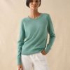 Apparel * | White + Warren The New Twinset Essential Cashmere Crewneck Garden Heather