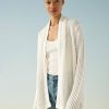 Apparel * | White + Warren Cotton Mesh Open Cardigan Summer Staples White