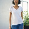 Apparel * | White + Warren Cotton Modal V Neck Tee Tops + Tees White