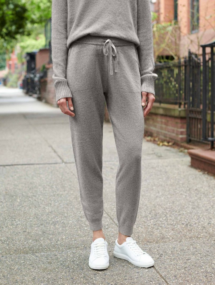 Apparel * | White + Warren Cashmere Jogger Grey Heather