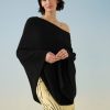 Apparel * | White + Warren Cashmere Two Way Angled Topper Celebration Shop Black